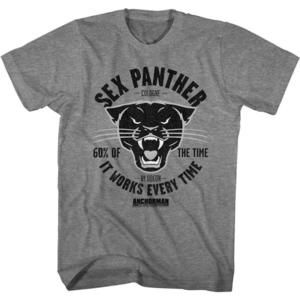 Anchorman Sex Panther Graphite Heather Adult T-Shirt
